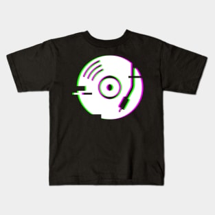 Glitch Vinyl Record Turntable Kids T-Shirt